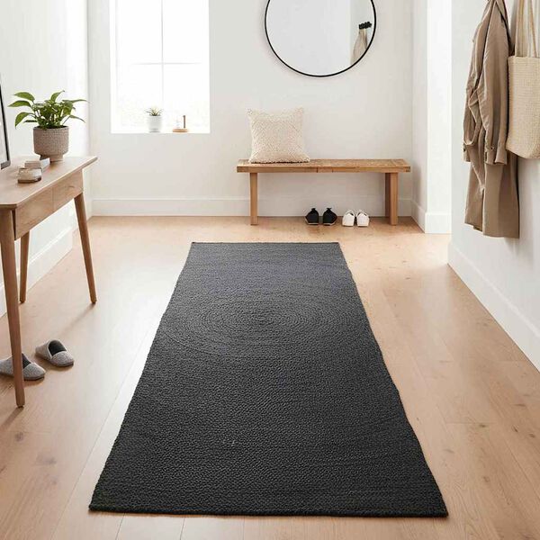 vidaXL Bereichsteppiche Rechtwinklig Dunkelgrau 100 x 200 cm Jute