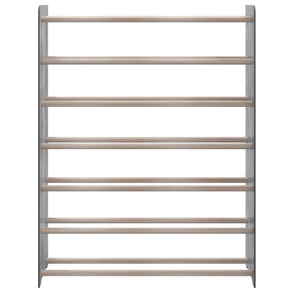 vidaXL Schuhregal Grau 90x24x117 cm Holzwerkstoff