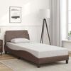 vidaXL Bettgestell "Dover" Braun 90x200 cm Kunstleder