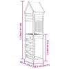 vidaXL Spielturm Braun 52,5 x 85 x 265 cm Massives impr&auml;gniertes Holz