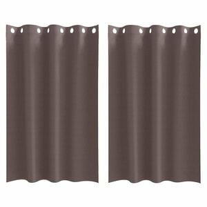 vidaXL Verdunkelungs-Vorh&auml;nge mit Ringen 2 stk. Dunkelbraun Polyester