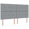 vidaXL Boxspringbett mit Matratze Dunkelgrau 90x190 cm Hellgrau Stoff