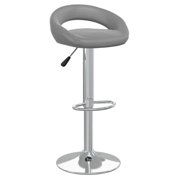 vidaXL Barhocker 2 Stk. Grau Kunstleder