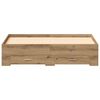vidaXL Bettrahmen Artisan-Eiche 140 x 200 cm Holzwerkstoff
