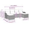 vidaXL Gartensofa-set Beige Poly-Rattan