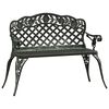 vidaXL Gartenbank 108 cm Aluminiumguss Gr&uuml;n
