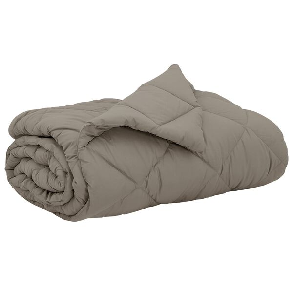 vidaXL Sommerdecke Hellgrau 200 x 200 cm Mikrofaser