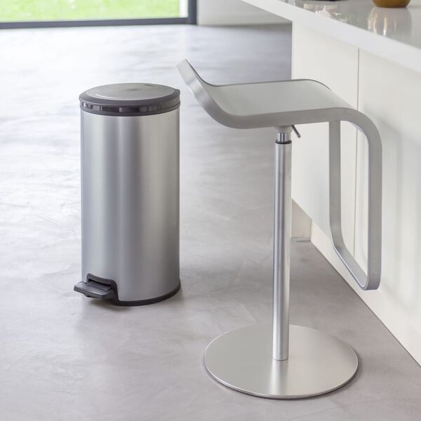 Curver Tretm&uuml;lleimer Deco Rund 30L Silbern