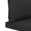 vidaXL Palettenkissen 2 Stk. Schwarz Stoff