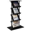 vidaXL Magazinregal mit Regal Schwarz Eichen-Optik 68 x 40 x 123.5 cm