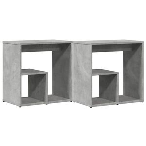 vidaXL Beistelltische 2 Stk. Betongrau 50x30x50 cm Holzwerkstoff