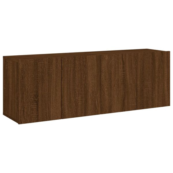 vidaXL TV-Wandschr&auml;nke 2 Stk. Braun Eichen-Optik 60x30x41 cm