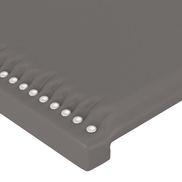 vidaXL Kopfteil Grau 160x5x118/128 cm Kunstleder