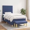 vidaXL Boxspringbett mit Matratze Blau 100x200 cm Stoff