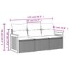 vidaXL 3-tlg. Garten-Sofagarnitur mit Kissen Grau Poly Rattan
