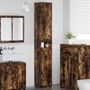 vidaXL Badezimmerschrank mit T&uuml;r Ger&auml;ucherte Eiche 30,5 x 30 x 195 cm