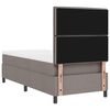 vidaXL Boxspringbett mit Matratze mit Kopfteil Taupe 90 x 200 cm Stoff