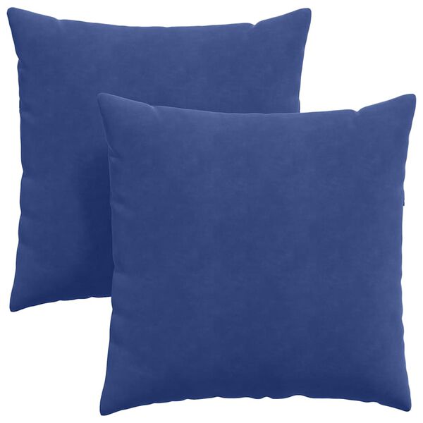 vidaXL Sofakissen 2 St&uuml;ck Polizeiblau 80 x 80 cm Cordstoff