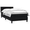 vidaXL Boxspringbett mit Matratze Schwarz 90x220 cm Samt