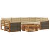 vidaXL Outdoor-Sofagarnitur 7 stk. Natur und Beige