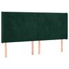 vidaXL Kopfteil mit Ohren Dunkelgr&uuml;n 163x16x118/128 cm Samt