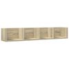 vidaXL Wandschr&auml;nke 2 Stk. Sonoma-Eiche 99x18x16,5 cm Holzwerkstoff