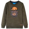 Kinder-Sweatshirt Dunkelkhaki Melange 140