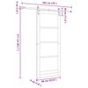 vidaXL Schiebet&uuml;r ORKDAL Natur 86 x 211 cm Massivholz Kiefer und Glas