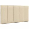 vidaXL Bett mit Matratze "Hanko" Creme 90x200 cm Stoff