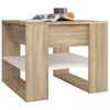 vidaXL Couchtisch Wei&szlig; Sonoma-Eiche 55,5x55x45 cm Holzwerkstoff