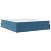 vidaXL Aufbewahrungsbett mit Matratze Dunkelblau 160 x 200 cm Samt