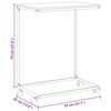 vidaXL Beistelltisch mit Rollen Wei&szlig; 55x35x70 cm Holzwerkstoff