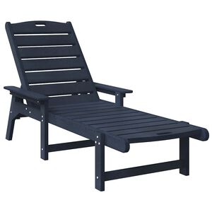 vidaXL Sonnenliege 2 stk. Polyethylen Marineblau