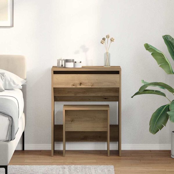 vidaXL Schminktisch Artisan-Eiche 60 x 40 x 75 cm Holzwerkstoff