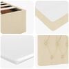 vidaXL Ottoman-Bett mit Matratze & LEDs Creme 160x200 cm Stoff