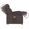 vidaXL Massagesessel mit Aufstehhilfe Dunkelbraun Stoff