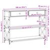 vidaXL Konsole Tisch mit Schubladen Artisan-Eiche 100 x 28 x 75 cm
