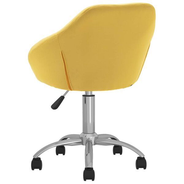 vidaXL Esszimmerst&uuml;hle 4 Stk. Drehbar Gelb Stoff