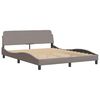 vidaXL Bettgestell ohne Matratze Taupe 160x200 cm Stoff