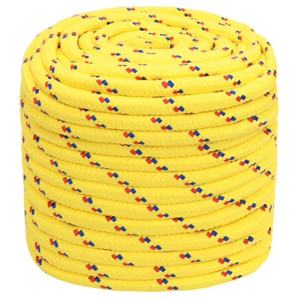 vidaXL Bootsseil Gelb 18 mm 50 m Polypropylen