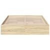 vidaXL Bettgestell mit Schubladen Sonoma-Eiche 140x190cm Holzwerkstoff