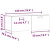 vidaXL Wandschrank Sonoma-Eiche 100x36,5x35 cm Holzwerkstoff