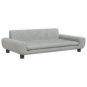 vidaXL Hundebett Hellgrau 100x54x33 cm Samt
