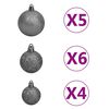 vidaXL K&uuml;nstlicher Weihnachtsbaum mit Beleuchtung & Kugeln Gr&uuml;n 150 cm