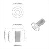 vidaXL Kopf-Sicherungsschraube 2 pcs Silber M6 x 15 mm Stahl