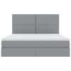 vidaXL Bett mit Stauraum und LED Hellgrau 180 x 200 cm Polyester