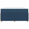 vidaXL Bettgestell mit Matratze mit Matratze Blau 140 x 200 cm Stoff