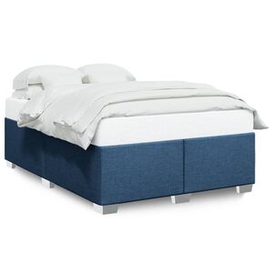 vidaXL Bettgestell ohne Matratze Blau 160x200 cm Stoff