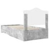 vidaXL Bettrahmen mit Kopfteil Beton Grau 90 x 200 cm Holzwerkstoff