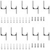 vidaXL Schiebet&uuml;rbeschlag-Set 305 cm Stahl Schwarz